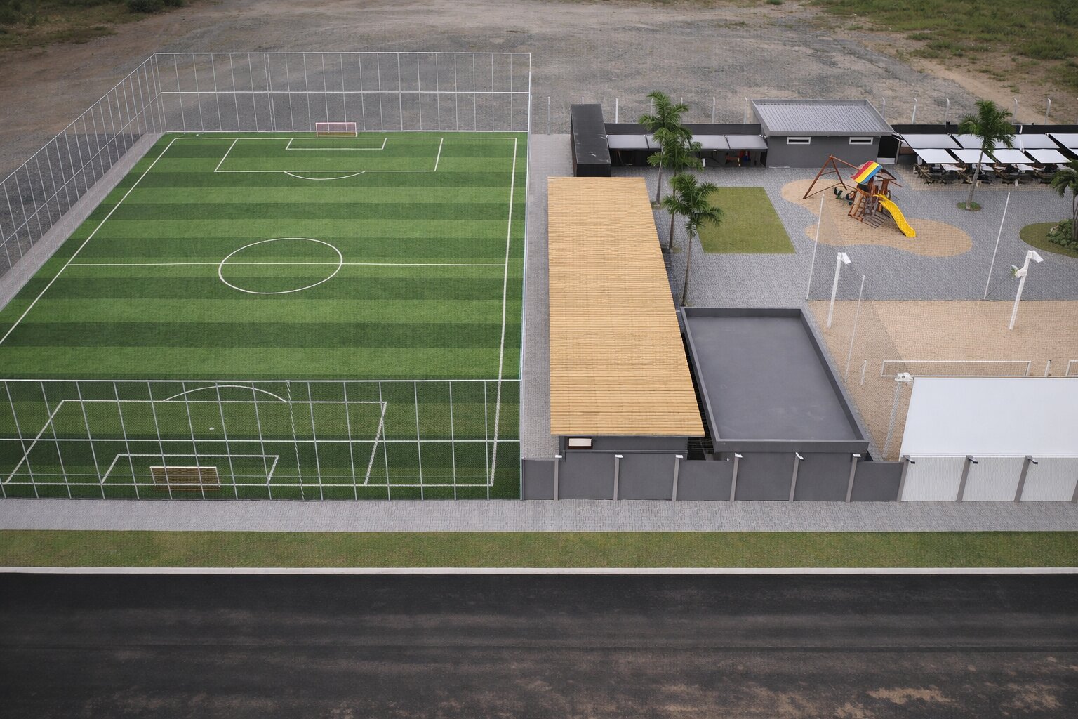 Estrutura esportiva preparada para diferentes níveis de prática